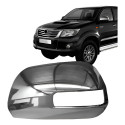 Aplique Capa Cromado Retrovisor Hilux 2013 A 2016 Com Furo