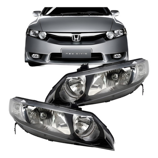 Par Farol Honda Civic 2006 2007 2008 2009 2010 2011 Ambos Lados