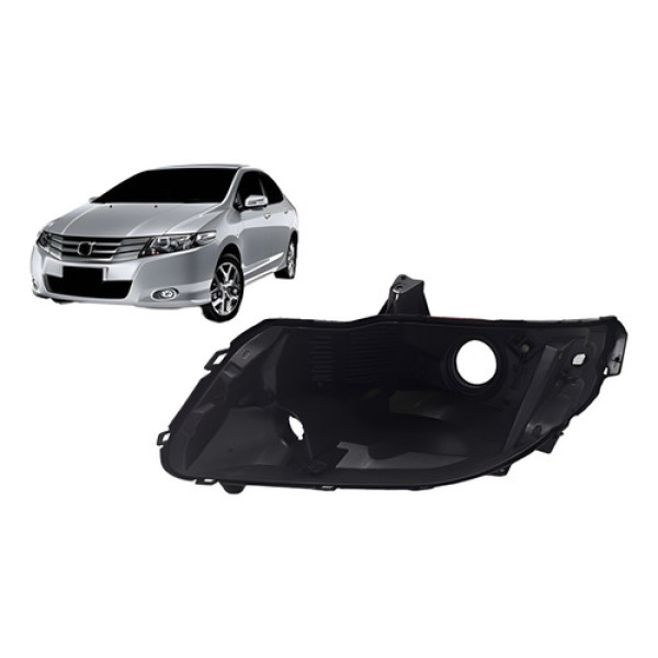 Carcaça Farol Honda City 2009 2010 2011 2012 Esquerdo/motorista
