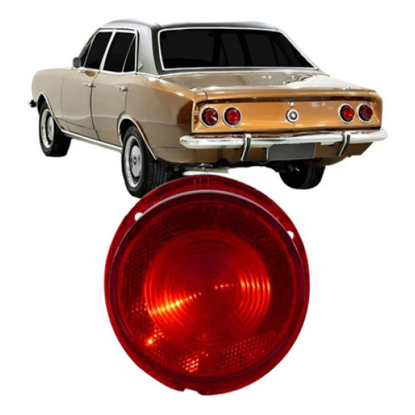 Lente Lanterna Traseira Opala 1970 A 1979 Sem Ré Plástico