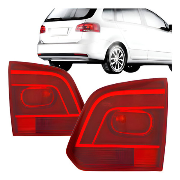 Par Lanterna Traseira Spacefox Tampa 2011 2012 2013 2014 Ambos Lados Vermelho