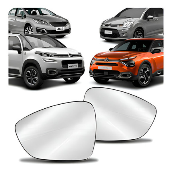 Par Lente Retrovisor C3/aircross/c4/peugeot 408
