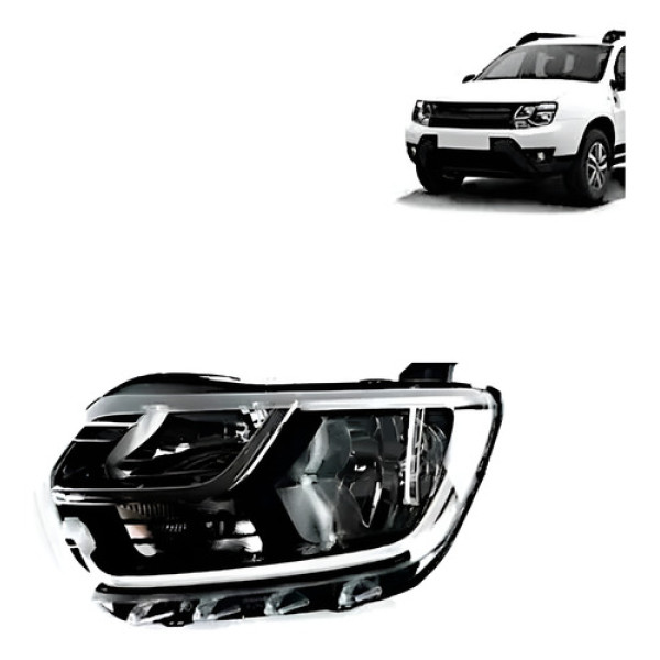 Farol Duster 2021 2022 2023 2024 Manual Com Led Tyc Esquerdo