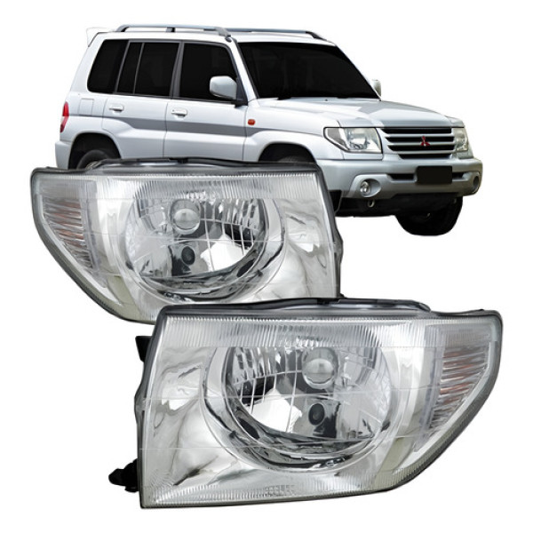 Farol Pajero Tr4 2004 2005 2006 Cromado Lado Direito Direito/passageiro