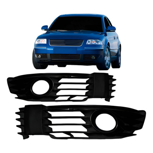 Par Garde Moldura Milha Passat 2001 02 03 04 2005 Com Furo Preto