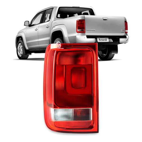 Lanterna Traseira Amarok 2010 A 2014 C/ Luz Neblina Cristal