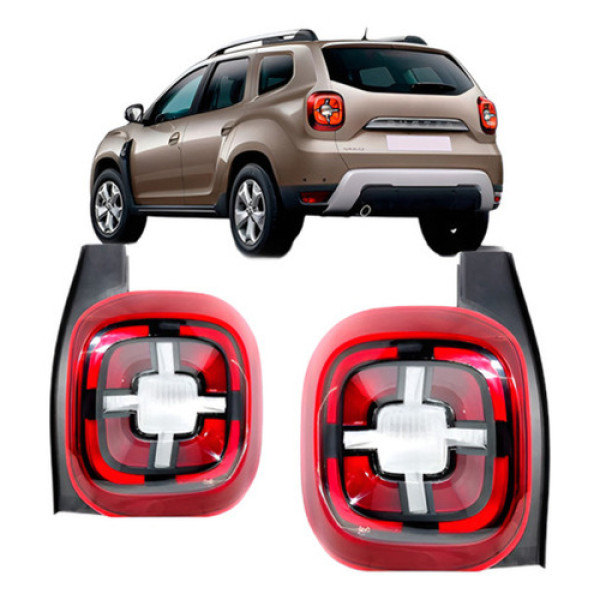 Par Lanterna Para Renault Duster 2021 A 2024 Sem Led