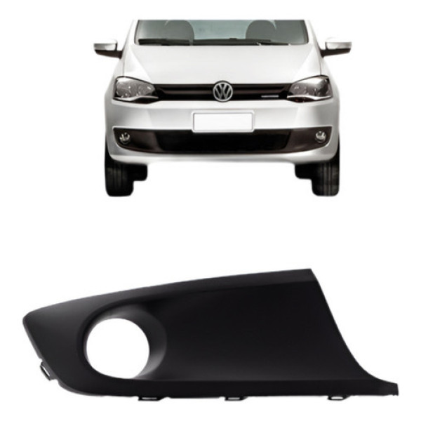 Grade Moldura Farol Milha Fox E Spacefox 2010 2011 C Furo Ld Preto