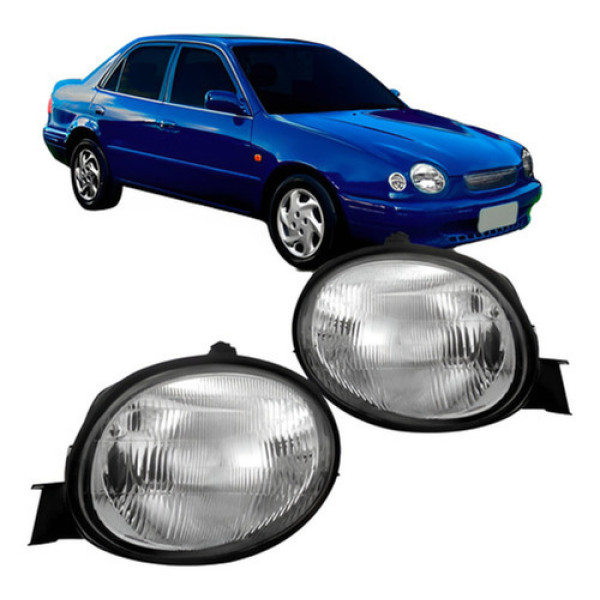 Jogo Pisca Seta Corolla 1998 1999 00 01 2002 Redondo Cristal