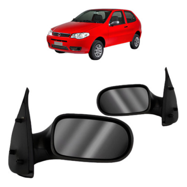 Par Retrovisor Palio 2 Portas 2004 A 2011 Sem Controle
