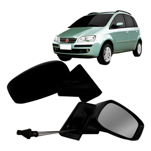 Par Retrovisor Para Fiat Idea 2005 2006 A 2011 C/ Controle