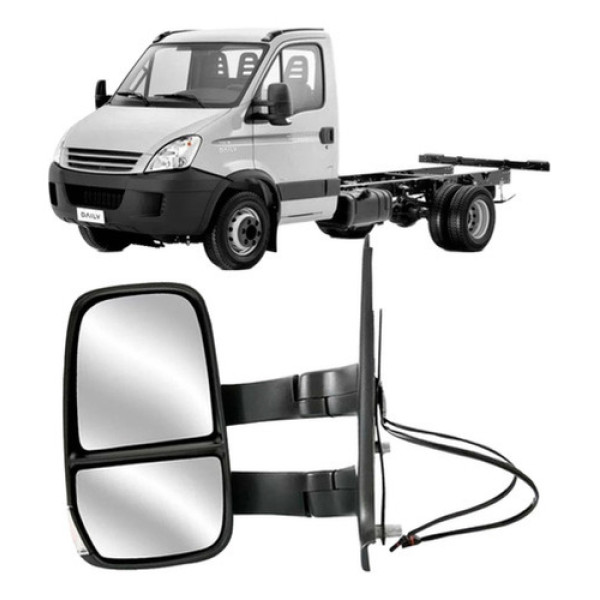 Retrovisor Iveco Daily 2008 A 2022 Fixo Longo Com Pisca