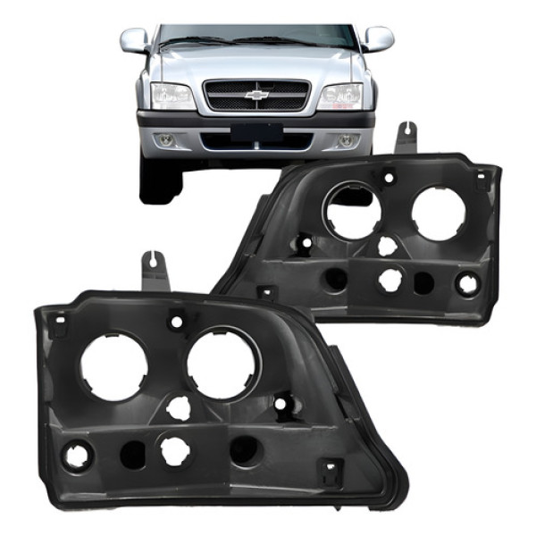 Carcaça De Farol S10 2001 02 03 04 05 06 07 08 09 2010. Ambos Lados Direito