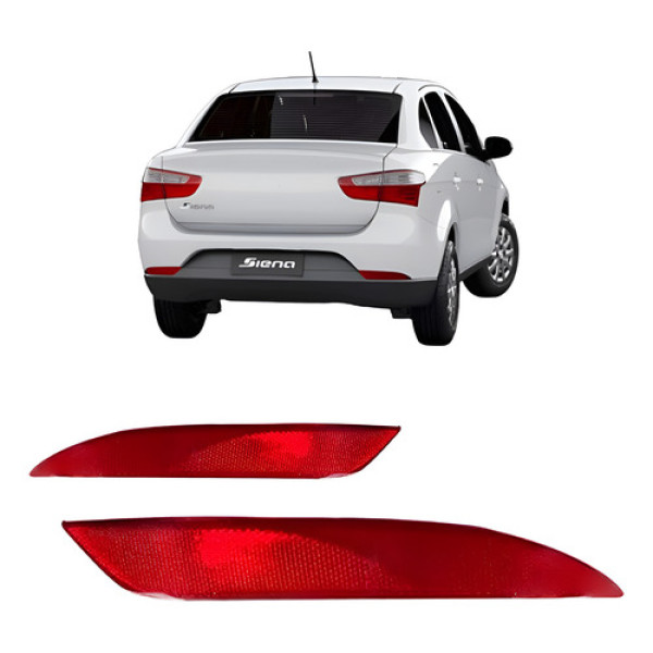 Par Lanterna Refletor Traseiro Grand Siena 2012 A 2015 Par Vermelho