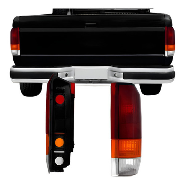 Par Lanterna Traseira Ford F1000 1993 1994 95 96 1997 1998. Ambos Lados Vermelho