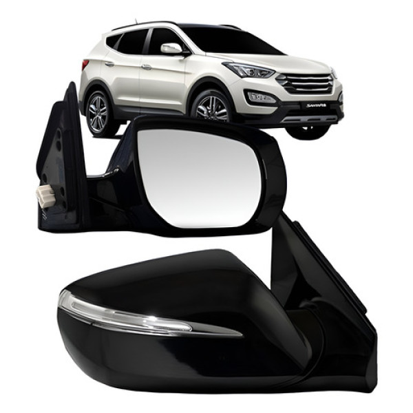 Retrovisor Santa Fe 2014 A 2018 Retrátil Elétrico C/ Pisca