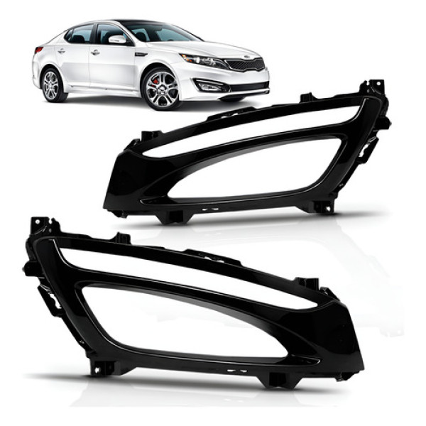 Grade Do Milha Auxiliar Optima 2013-2015 Com Furo Led Esquerdo