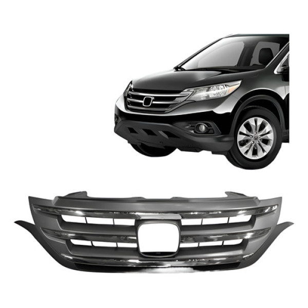 Grade Crv 2012 2013 2014 Com Friso Cromado Friso Cromado