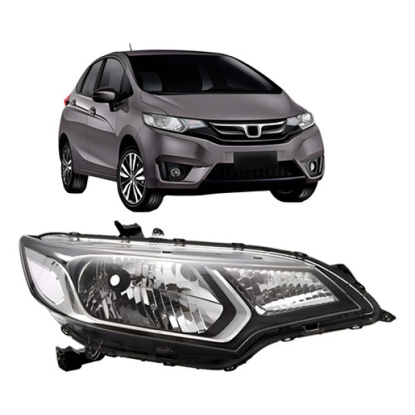 Farol Fit 2014 15 16 17 18 A 2021 Eletrico Com Motor Sem Led