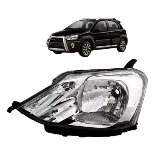 Farol Etios Cross 2012 A 2016 Mascara Cromada