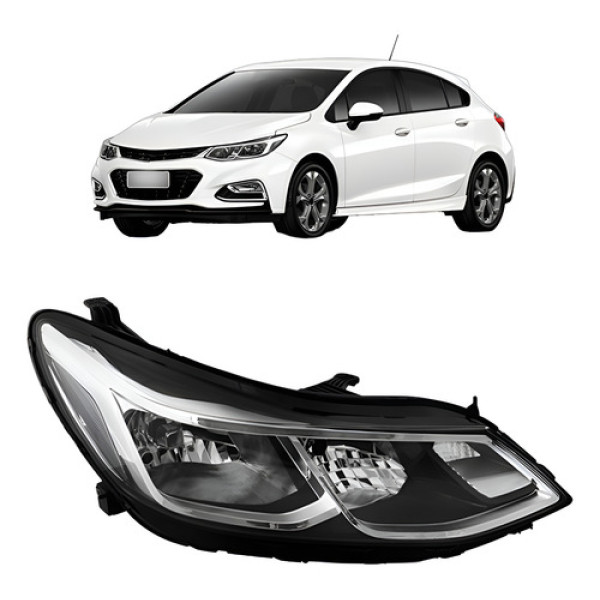 Farol Cruze Lt 2017 A 2022 Manual Sem Led S/ Projetor