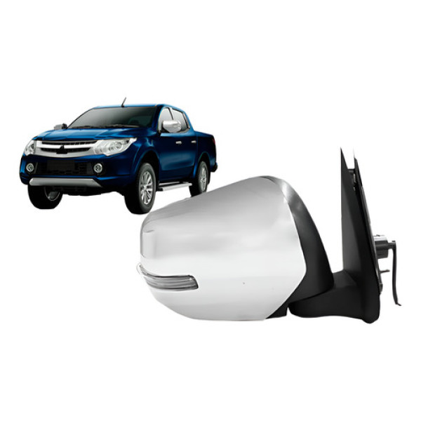 Retrovisor Externo Triton 2017 2018 2019 Eletrico Cromado
