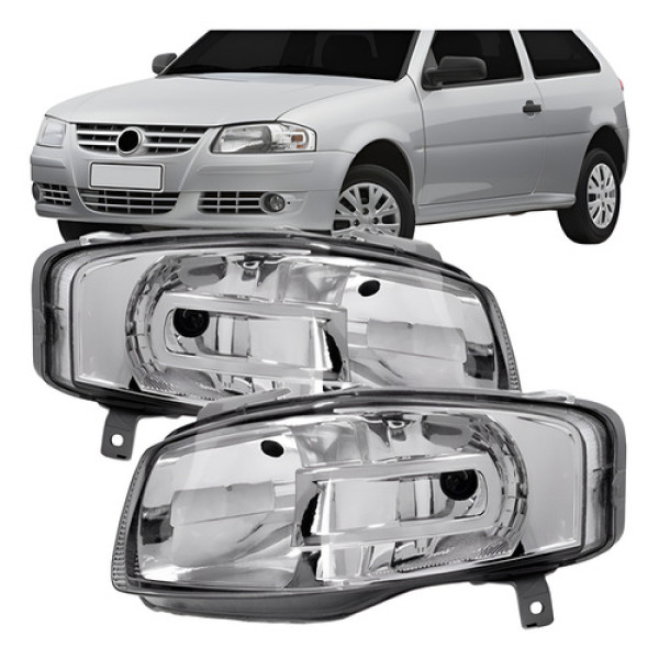 Farol Gol G4 2004 A 2008 Cromado