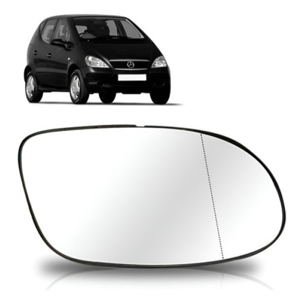 Lente Retrovisor Mercedes Classe A 99 A 05 Lente Branca.