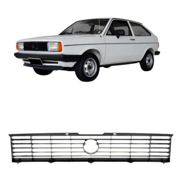 Grade Dianteira Radiador Gol Ar 1980 1981 A 1986 Saveiro Bx Preto