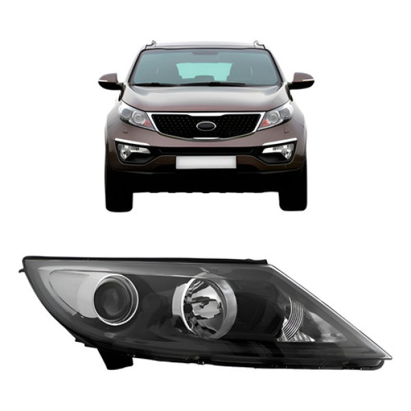 Farol Sportage 2011 2012 2013 Manual / Eletrico Sem Led