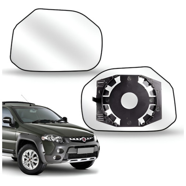 Lente Retrovisor Palio Weekend Strada Ideia Adventure 08/09