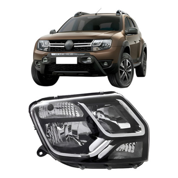 Farol Duster 2015 A 2016 Manual S/ Cúpula Direito/passageiro