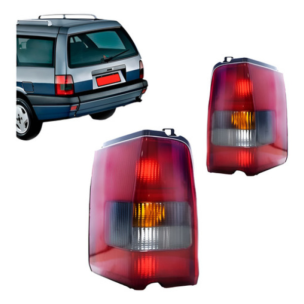 Par Lanterna Traseira Tempra Sw 1992 1993 1994 1995 Novo Ambos Lados Vermelho-escuro