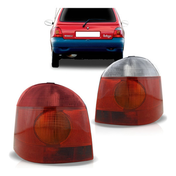 Par Lanterna Traseira Twingo 1993 94 95 96 97 1998 Ré Branc Vermelho
