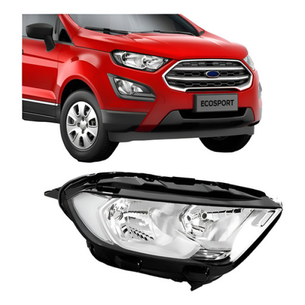 Farol Ecosport 2019 2020 Elétrico Com Projetor Sem Led Direito/passageiro