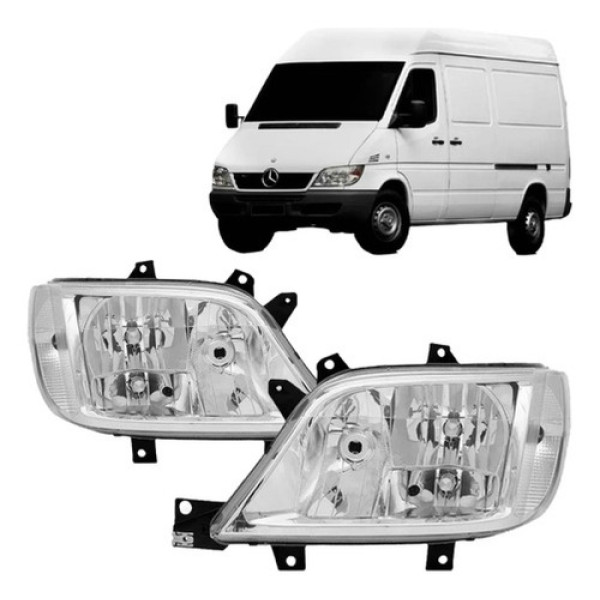 Jogo Farol Sprinter 2003 04 05 06 07 08 09 10 11 C/ Auxiliar