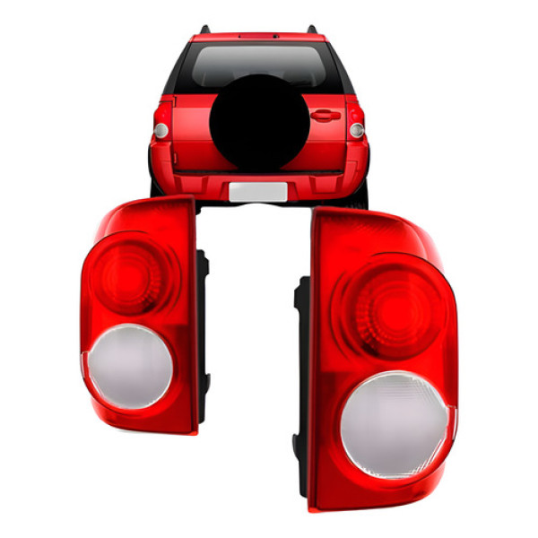Par Lanterna Traseira Ecosport Xlt / Xl 2008 A 2012 Cristal