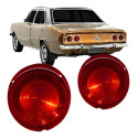Jogo Lente Sinaleira Traseira Opala 1970/1979 S/ Ré Plásti