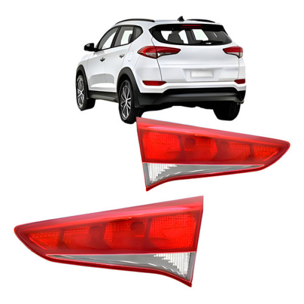 Par Lanterna Traseira Tucson 2017 18 19 20 21 2022 Sem Led Ambos Lados