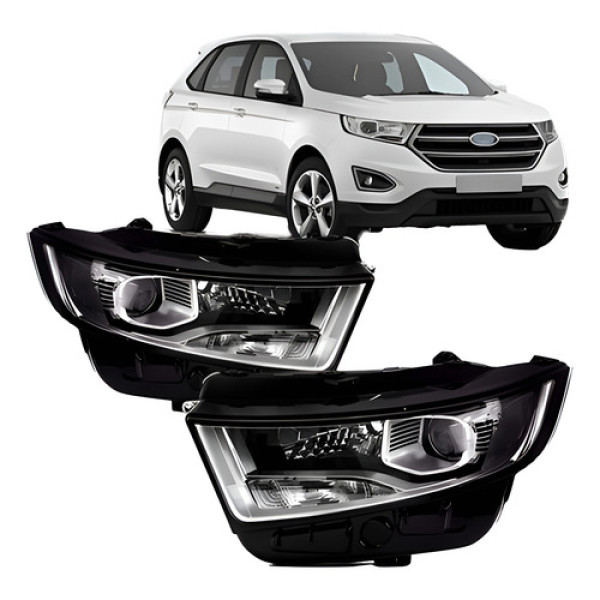 Par Farol Edge Elétrico Com Motor Com Projetor 2016 2017