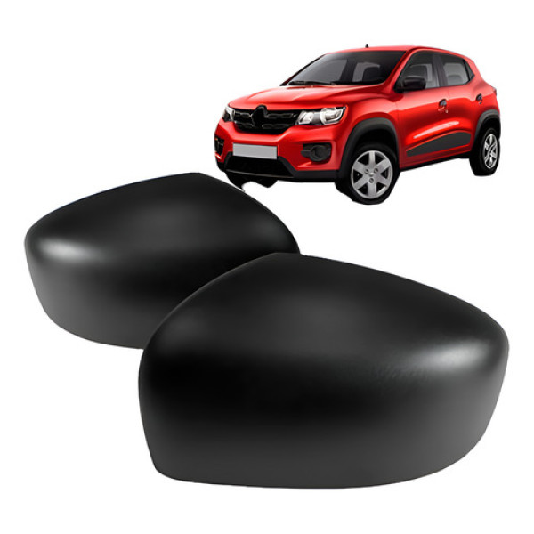 Par Capa Retrovisor Kwid Intense 2017 18 2019 2020 2021 2022 Preto
