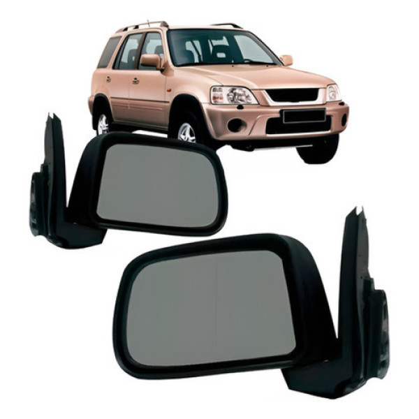 Par Retrovisor Honda Crv Si 97 98 99 20 01 Eletrico Preto