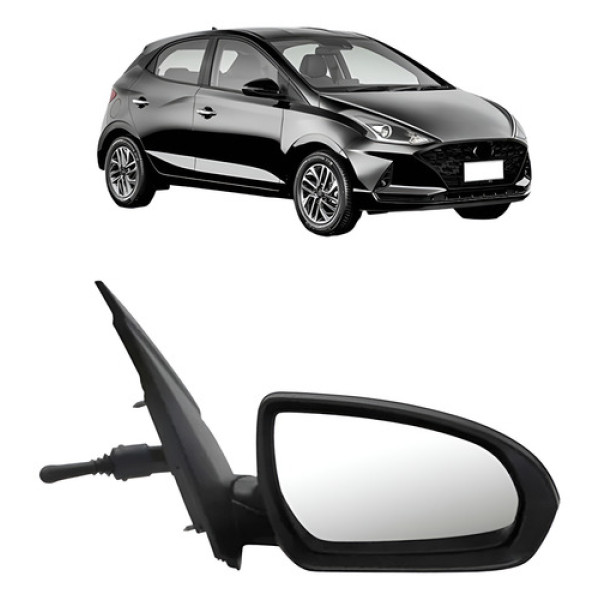 Retrovisor Hb20 2020 A 2024 C/ Controle Capa Texturizada
