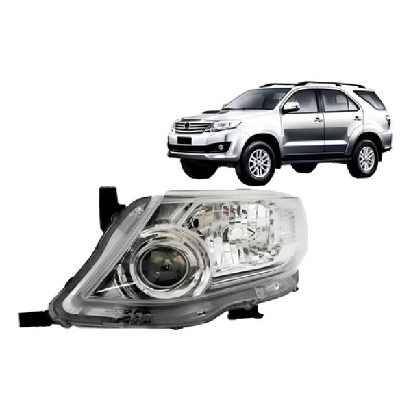 Farol Cromado Hilux Sw4 2012 2013 2014 2015 Esquerdo/motorista