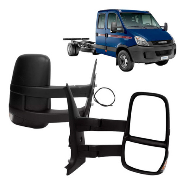 Retrovisor Para Iveco Daily 2008 A 2022 Elétrico Longo