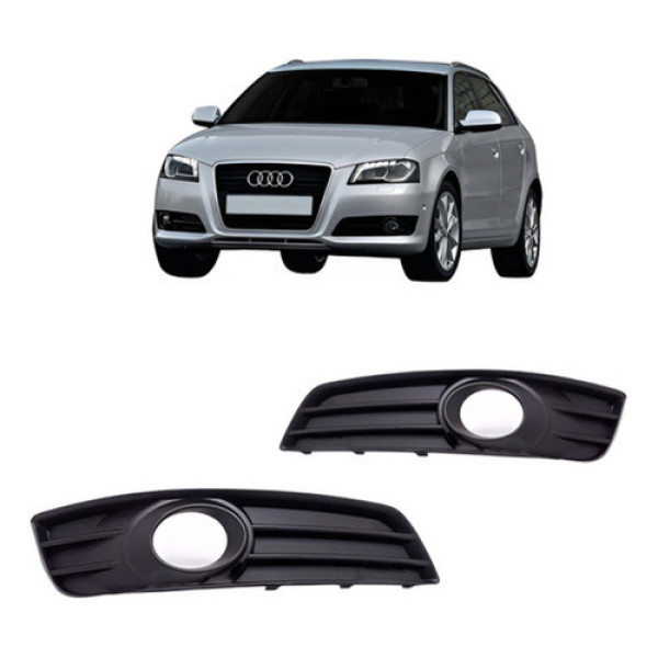 Par Grade Moldura Milha Audi A3 Sportback 2009 10 2011 2012 Preto