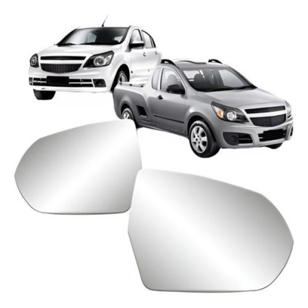 Par Lente Espelho Retrovisor Agile Montana 2010 11 12 2014