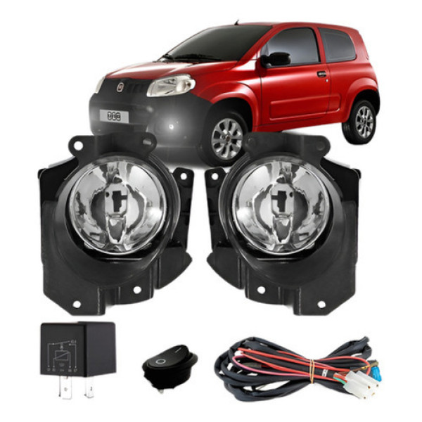 Kit Farol Milha Novo Uno Way Vivave 2010 2011 2012