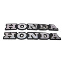 Par Emblema Tanque Honda Cb 400 Original Detalhes 54404 Prateado