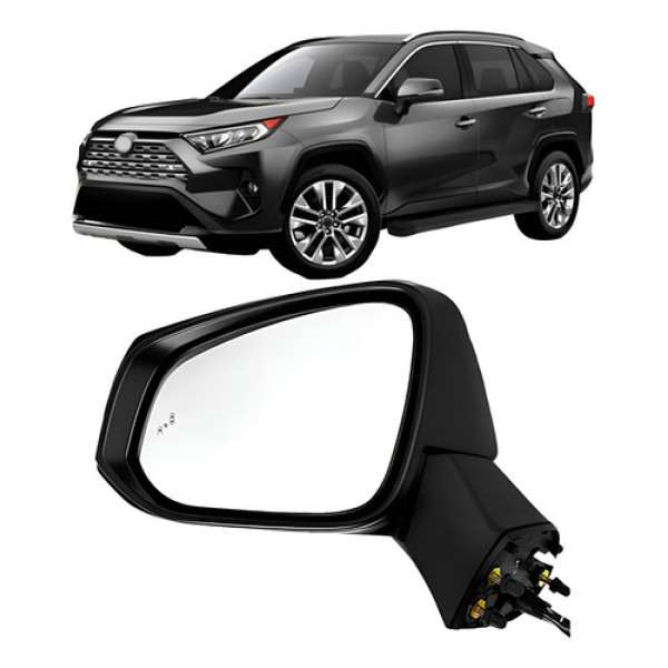 Retrovisor Rav4 2019 A 2020 Elétrico C/ Pisca C/ Ponto Cego